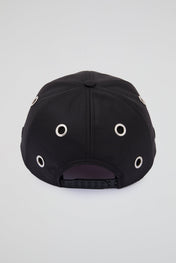 Eyelet Black & Purple Baseball Cap