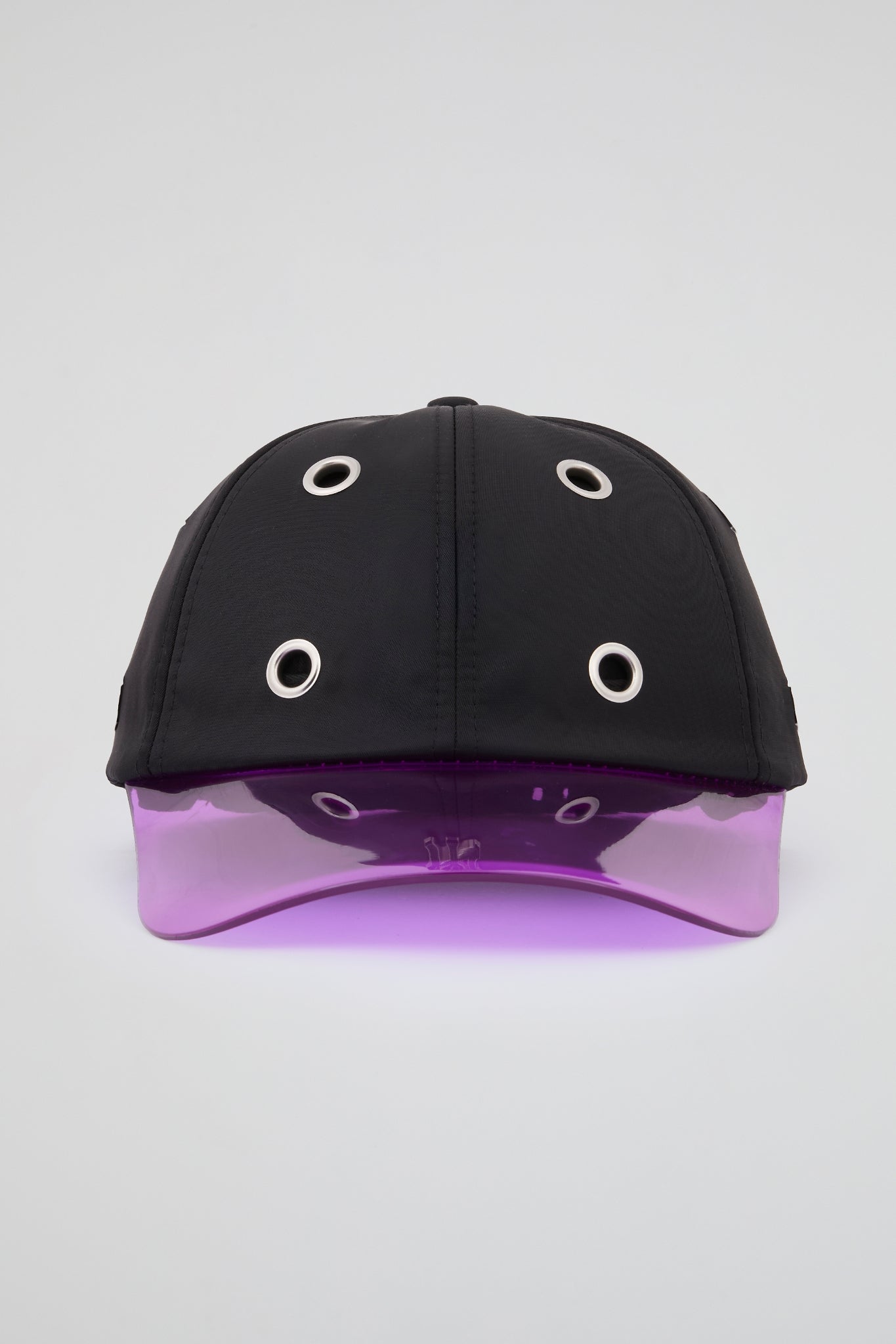 Eyelet Black & Purple Baseball Cap