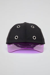 Eyelet Black & Purple Baseball Cap
