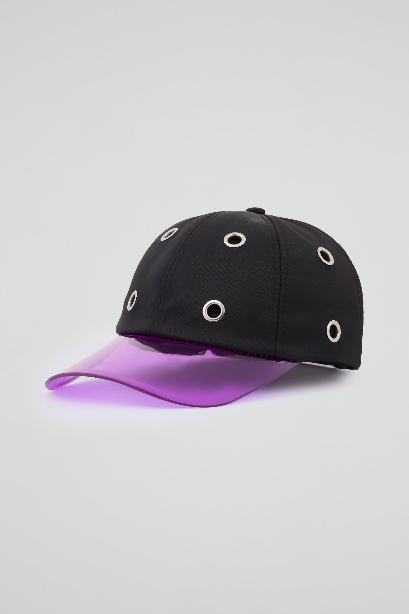 Eyelet Black & Purple Baseball Cap