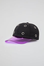 Eyelet Black & Purple Baseball Cap
