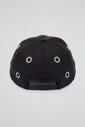 Eyelet Black & Red Baseball Cap