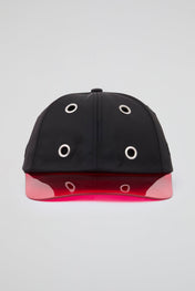 Eyelet Black & Red Baseball Cap