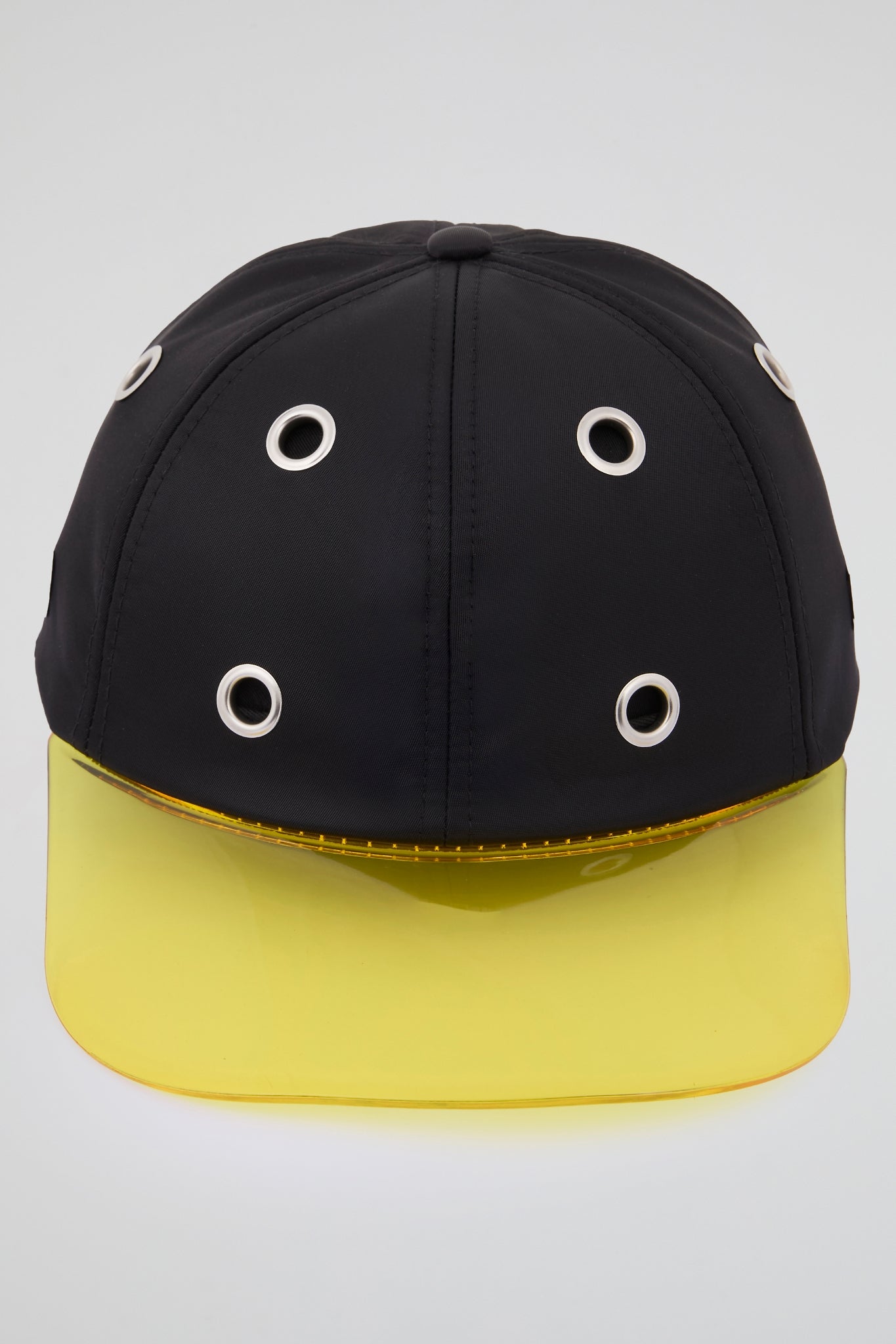 Eyelet Black & Yellow Baseball Cap