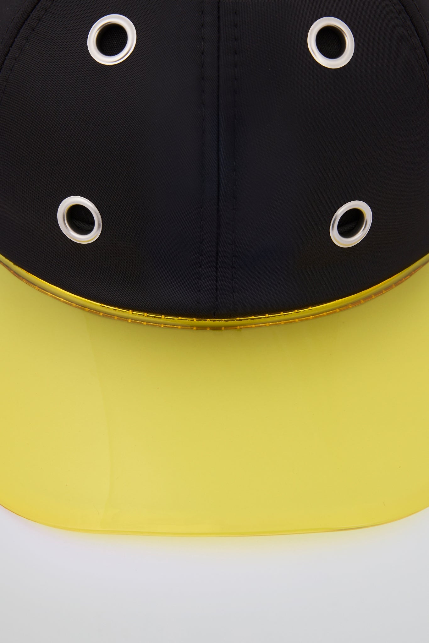 Eyelet Black & Yellow Baseball Cap