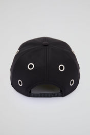 Eyelet Black & Yellow Baseball Cap