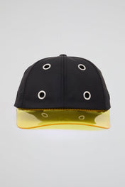 Eyelet Black & Yellow Baseball Cap