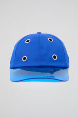 Eyelet Blue Baseball Cap