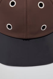 Eyelet Dark brown Baseball Cap