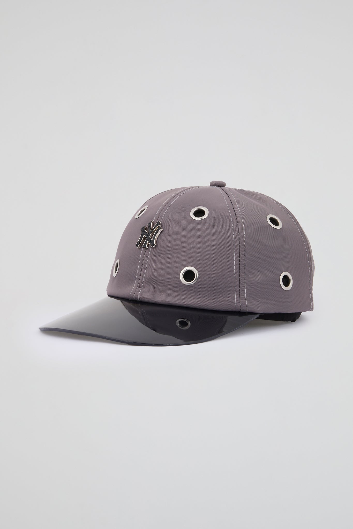 Eyelet Grey NY Baseball Cap