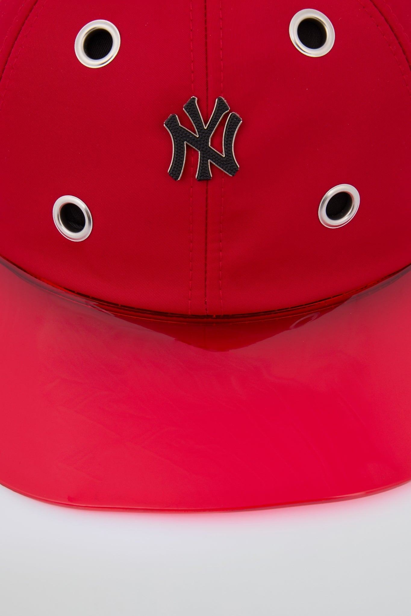 Eyelet Red Baseball Cap