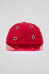 Eyelet Red Baseball Cap