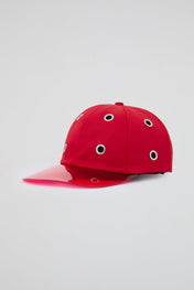 Eyelet Red Baseball Cap