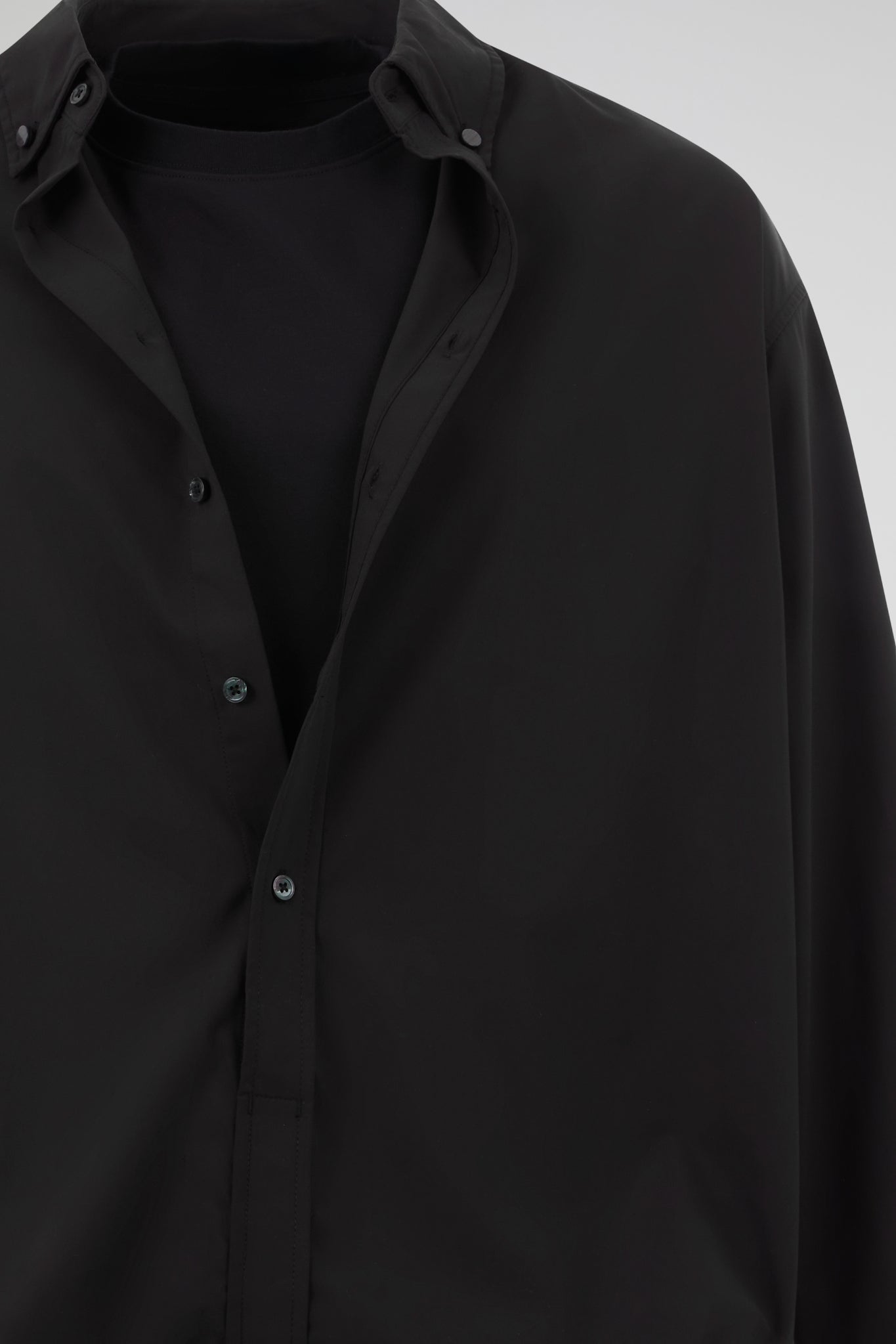 Black Layered Long-Sleeve Top