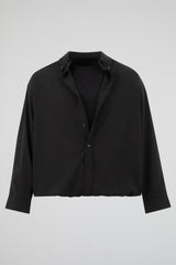 Black Layered Long-Sleeve Top