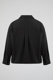 Black Layered Long-Sleeve Top