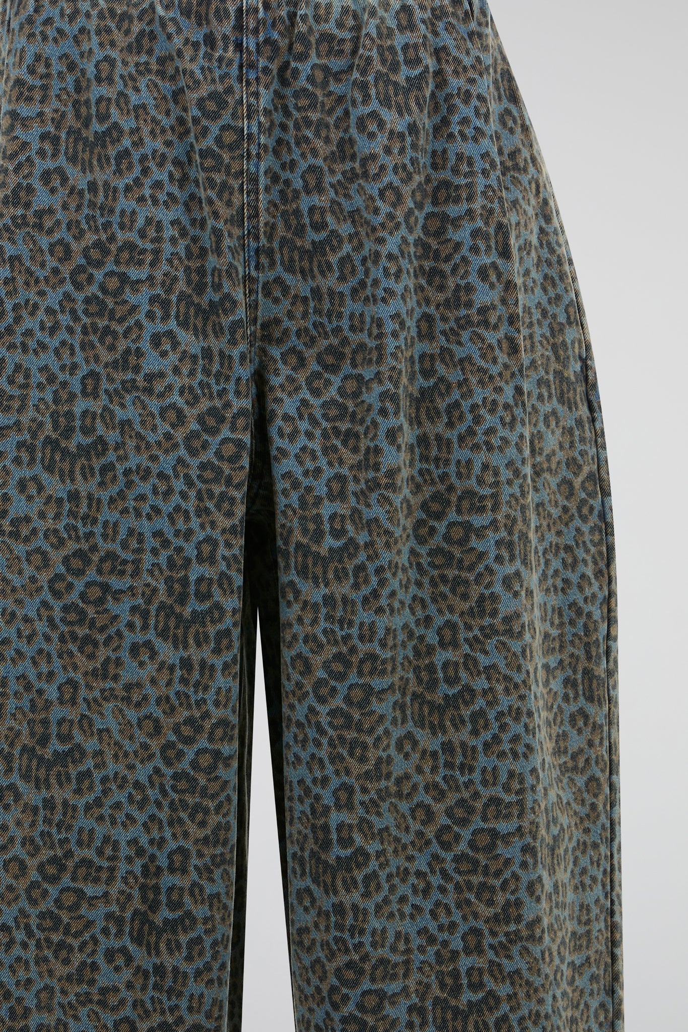 Leopard Jacquard Denim Trousers