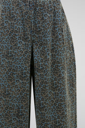 Leopard Jacquard Denim Trousers