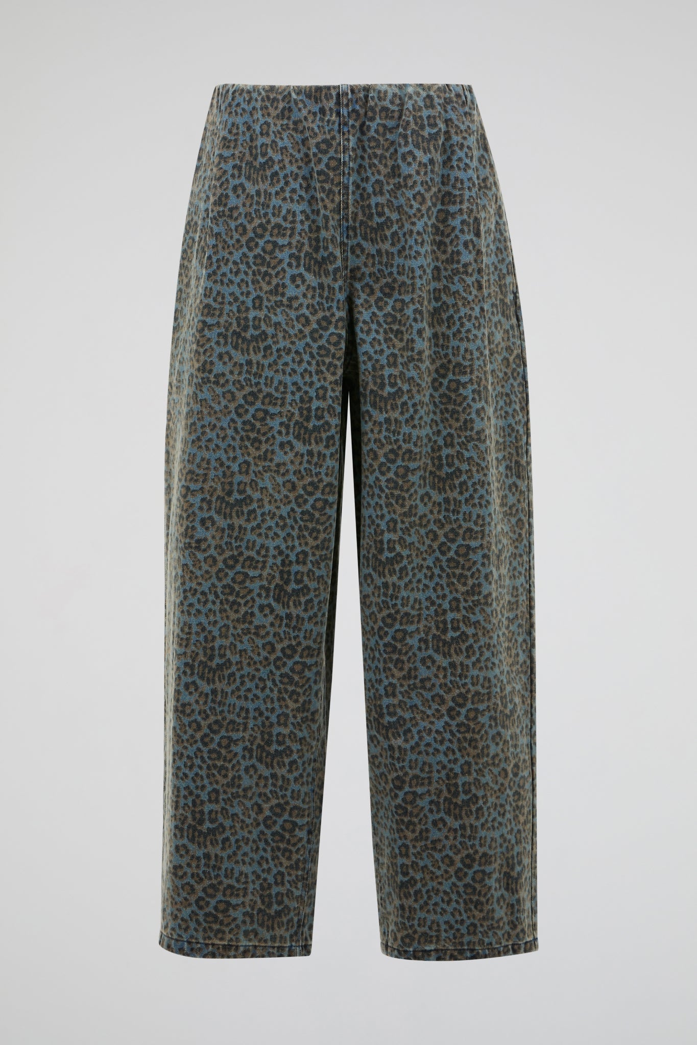 Leopard Jacquard Denim Trousers