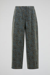 Leopard Jacquard Denim Trousers