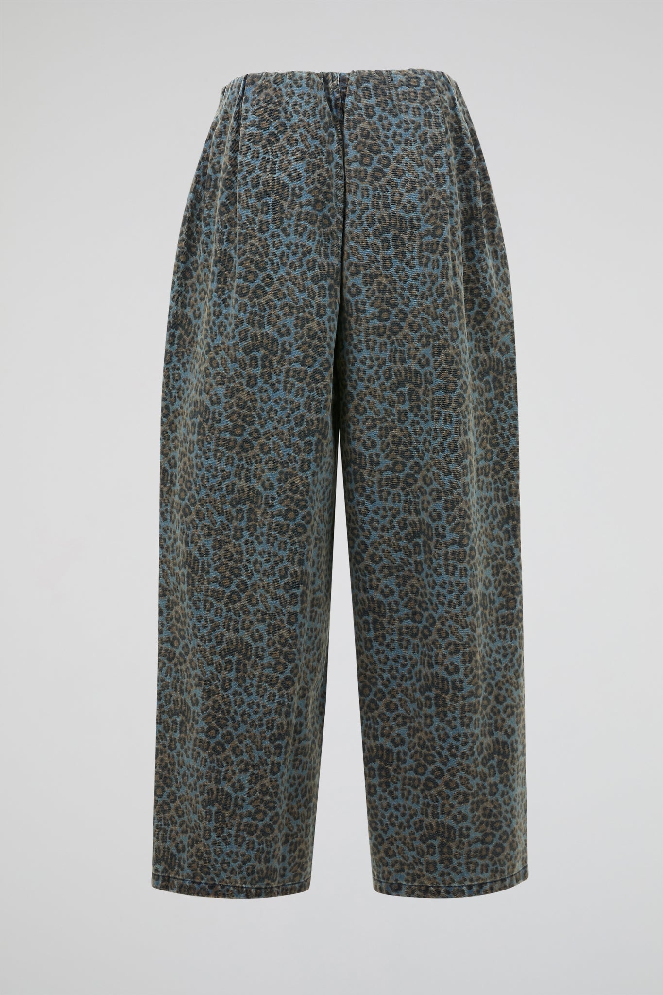 Leopard Jacquard Denim Trousers