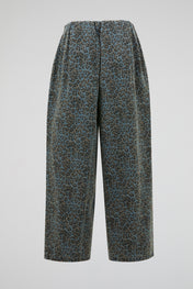 Leopard Jacquard Denim Trousers