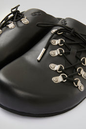 Black Multi hooks leather mules