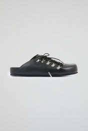 Black Multi hooks leather mules