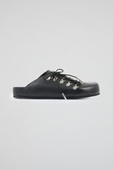 Black Multi hooks leather mules