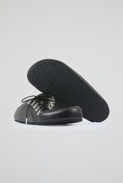 Black Multi hooks leather mules