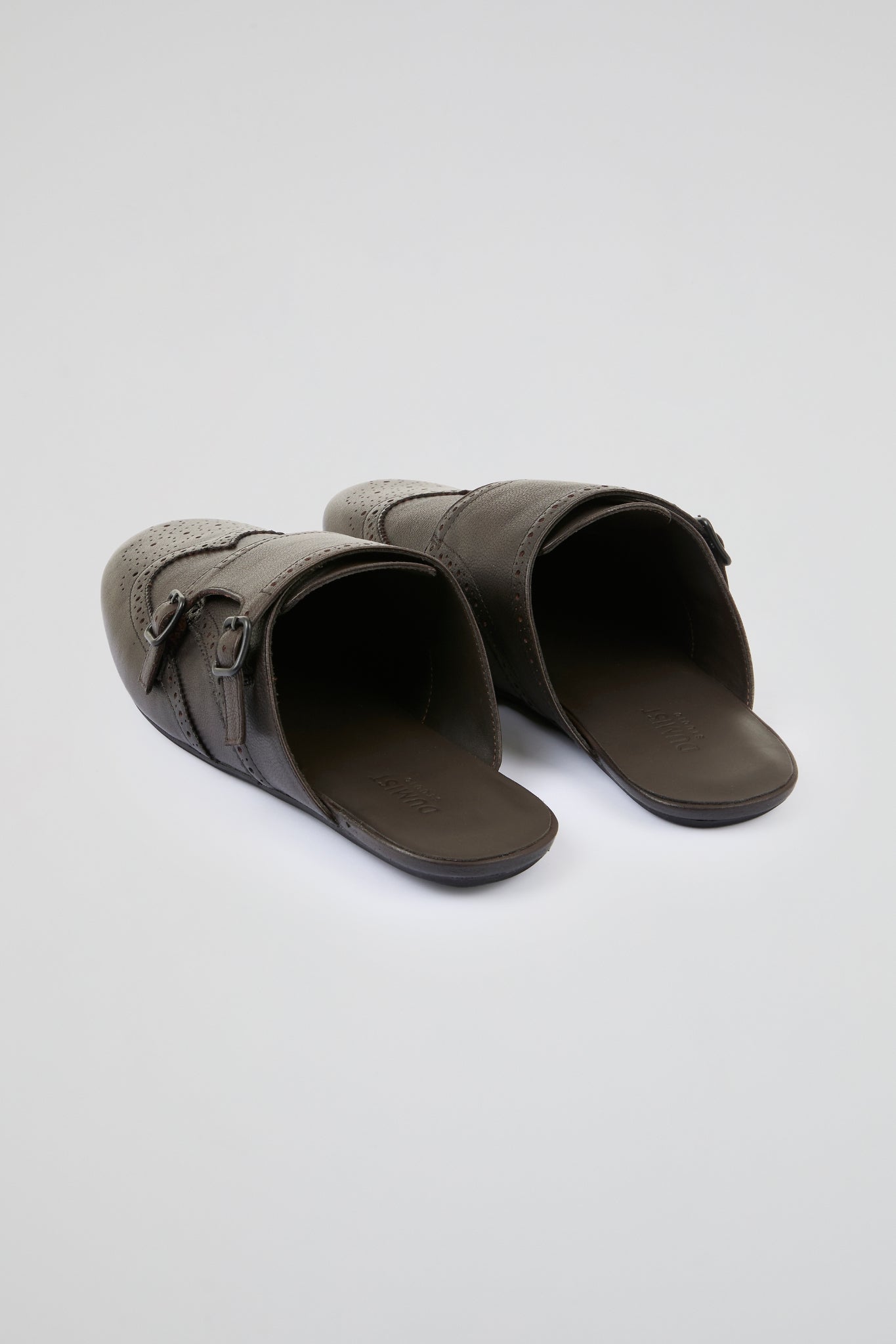 Brown Leather Mules