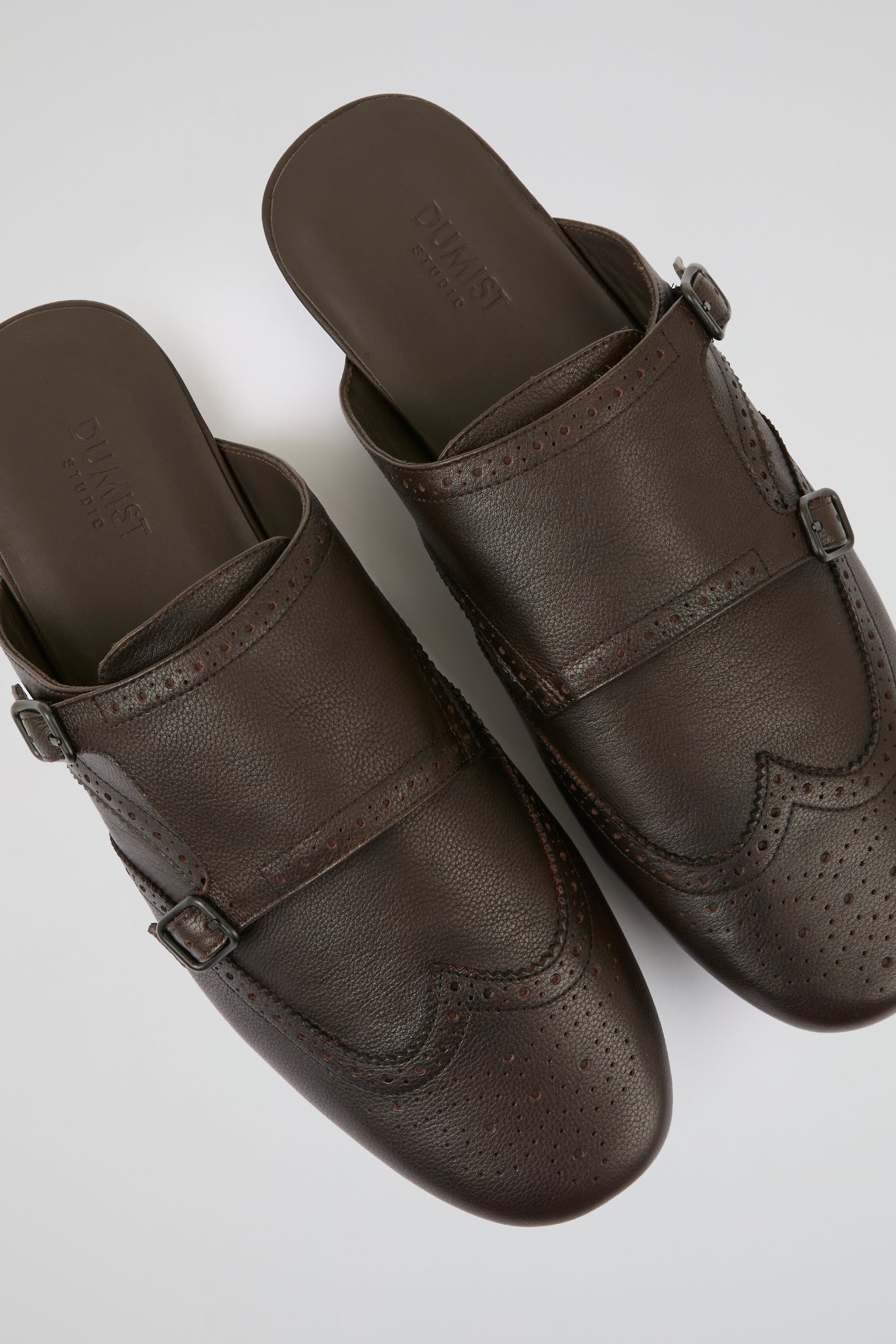 Brown Leather Mules