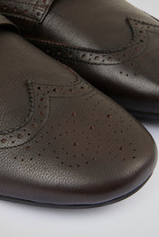 Brown Leather Mules