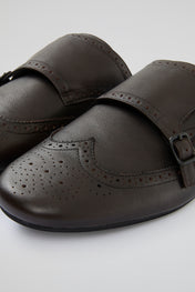 Brown Leather Mules
