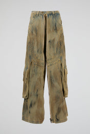 Distressed Cargo Skirt