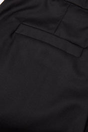 Black Lace-Up Wide-Leg Trouser