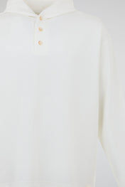 White Henley Hoodie