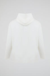 White Henley Hoodie