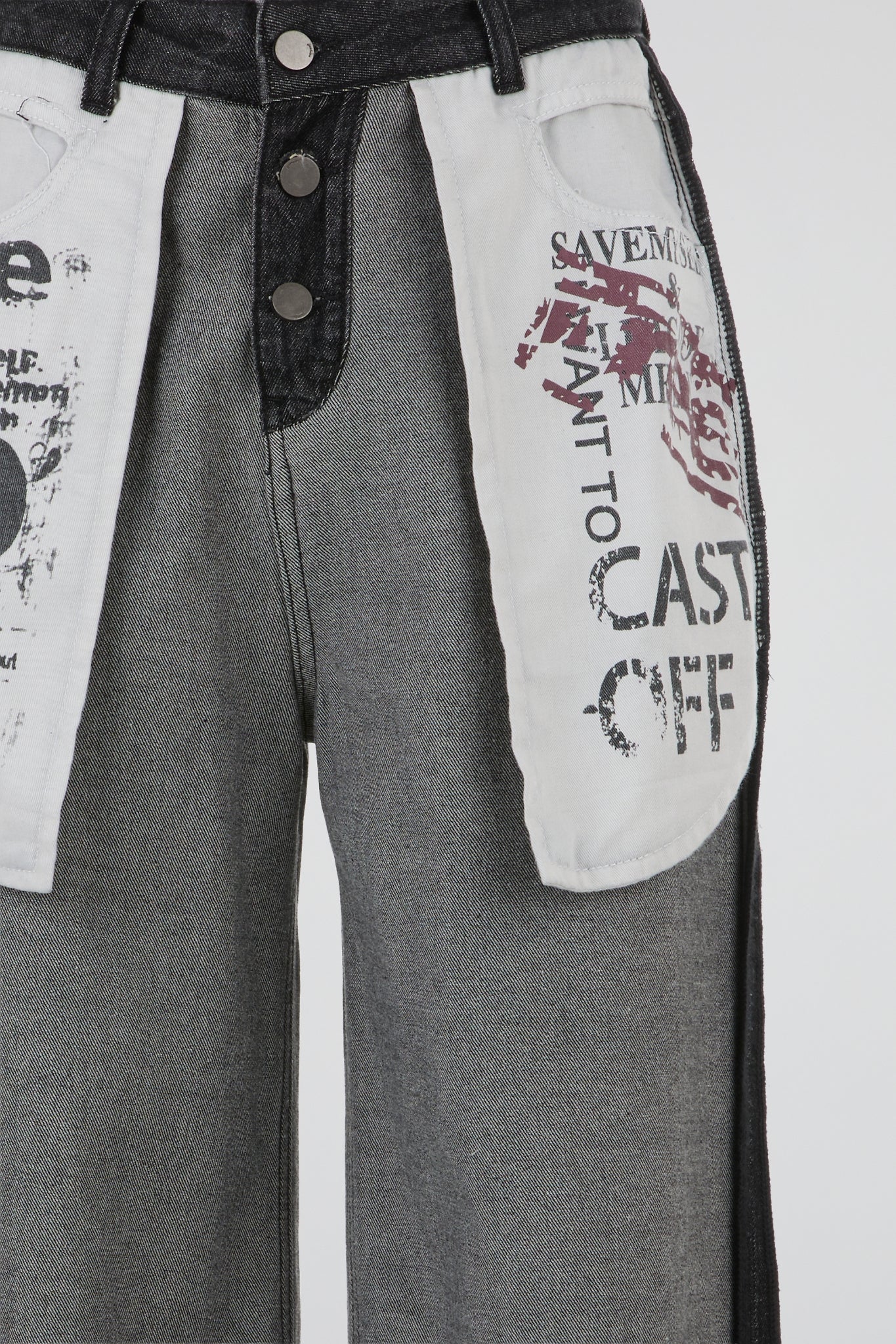 Inside-Out Wide-Leg Jean