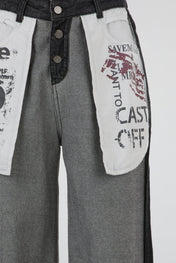 Inside-Out Wide-Leg Jean
