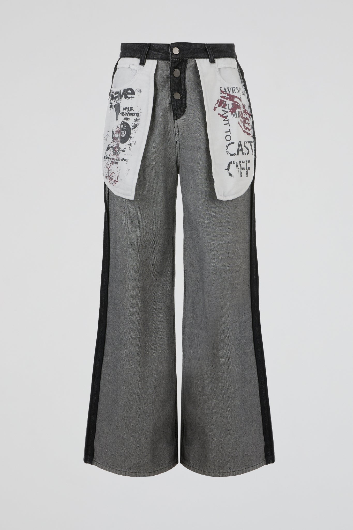 Inside-Out Wide-Leg Jean