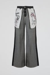 Inside-Out Wide-Leg Jean