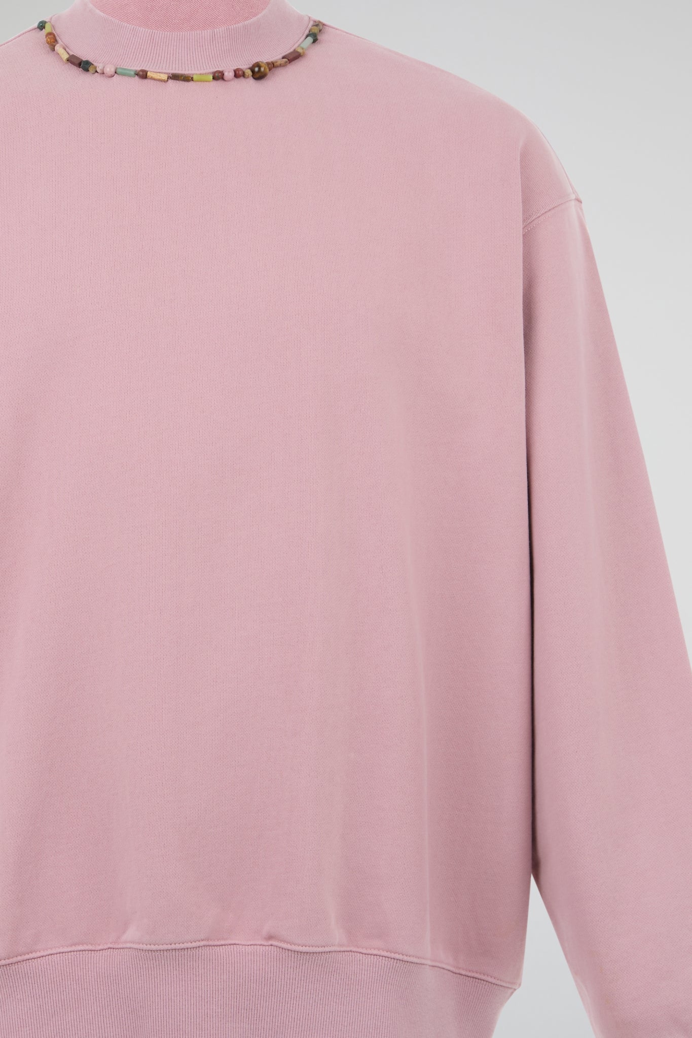 Dusty Rose Beaded Sweatshirt