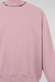 Dusty Rose Beaded Sweatshirt