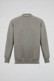 Green Side-Zip Sweatshirt