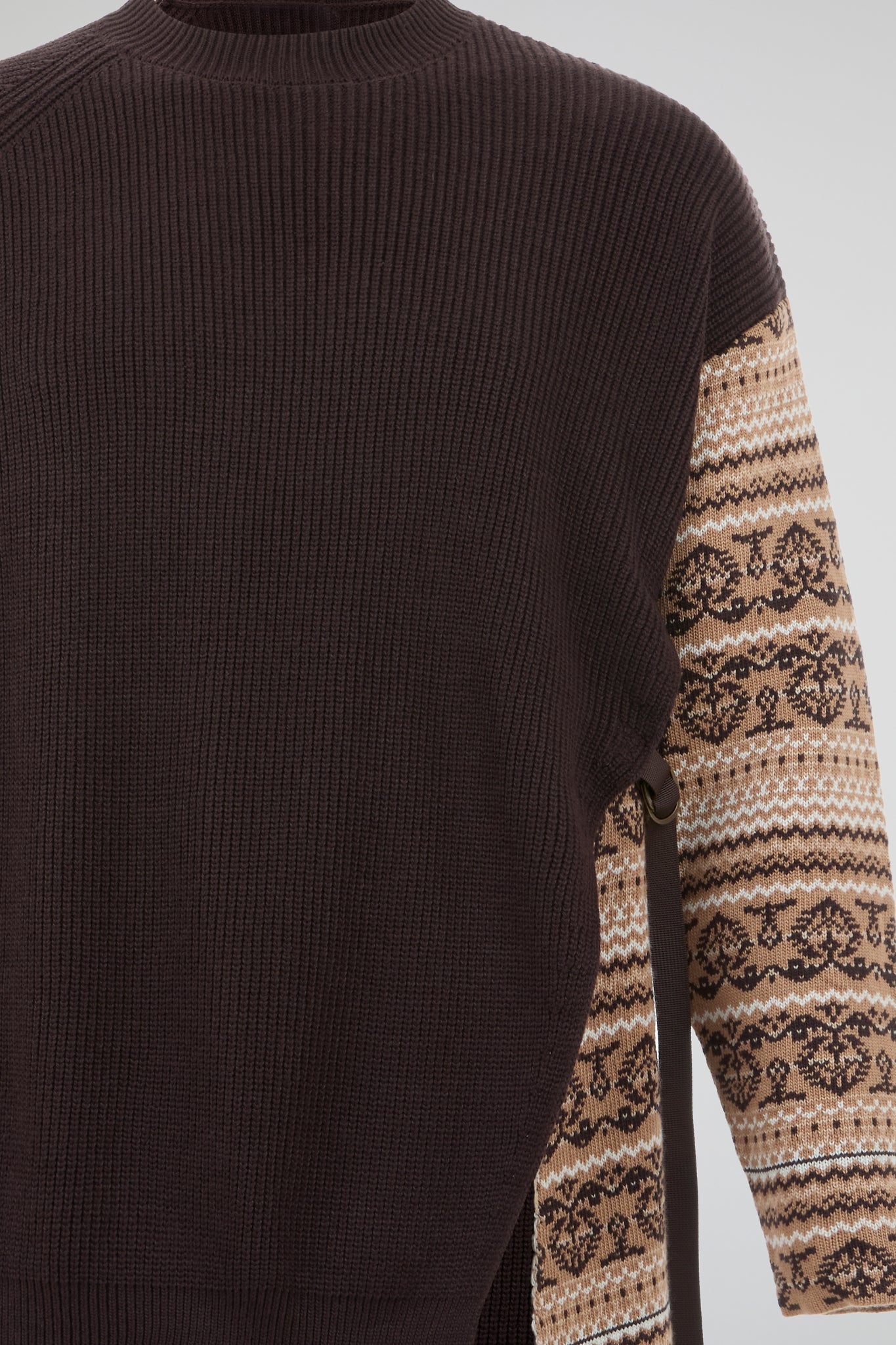 Brown Asymmetrical Sweater