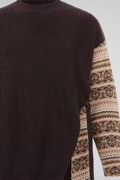 Brown Asymmetrical Sweater