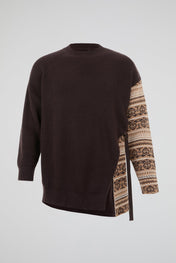 Brown Asymmetrical Sweater