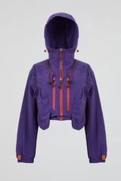Cropped Technical Hooded Jacket