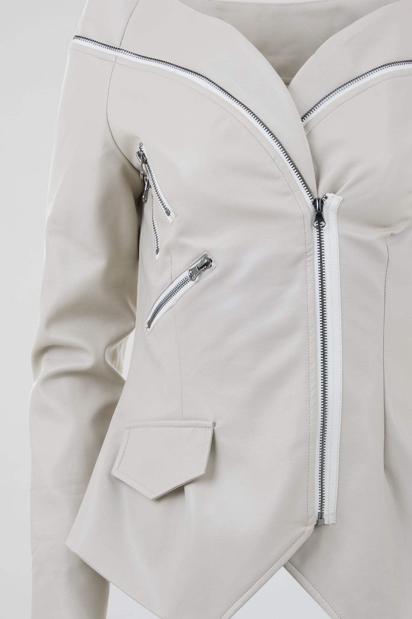Asymmetric Zip Sculpted Jacket
